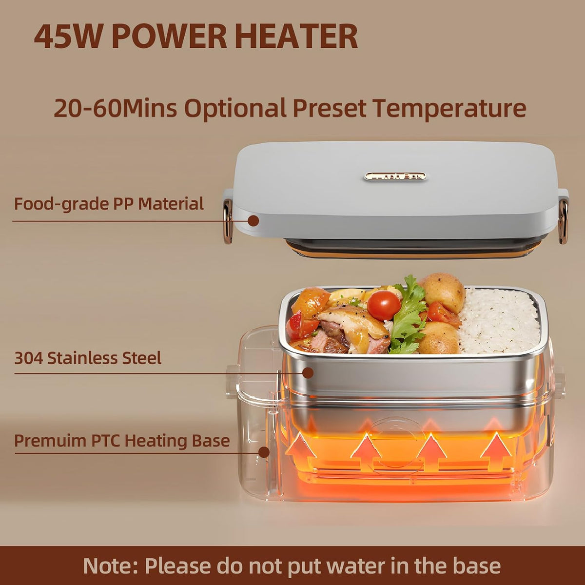 Electric Lunch Box for Men Women Adults,Rechargeable 16000 Mah Battery