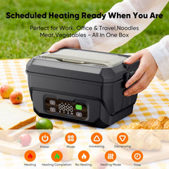 Cordless Electric Lunch Box, Self-Heating Food Warmer 1.5L, BPA Free