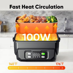Cordless Electric Lunch Box, Self-Heating Food Warmer 1.5L, BPA Free