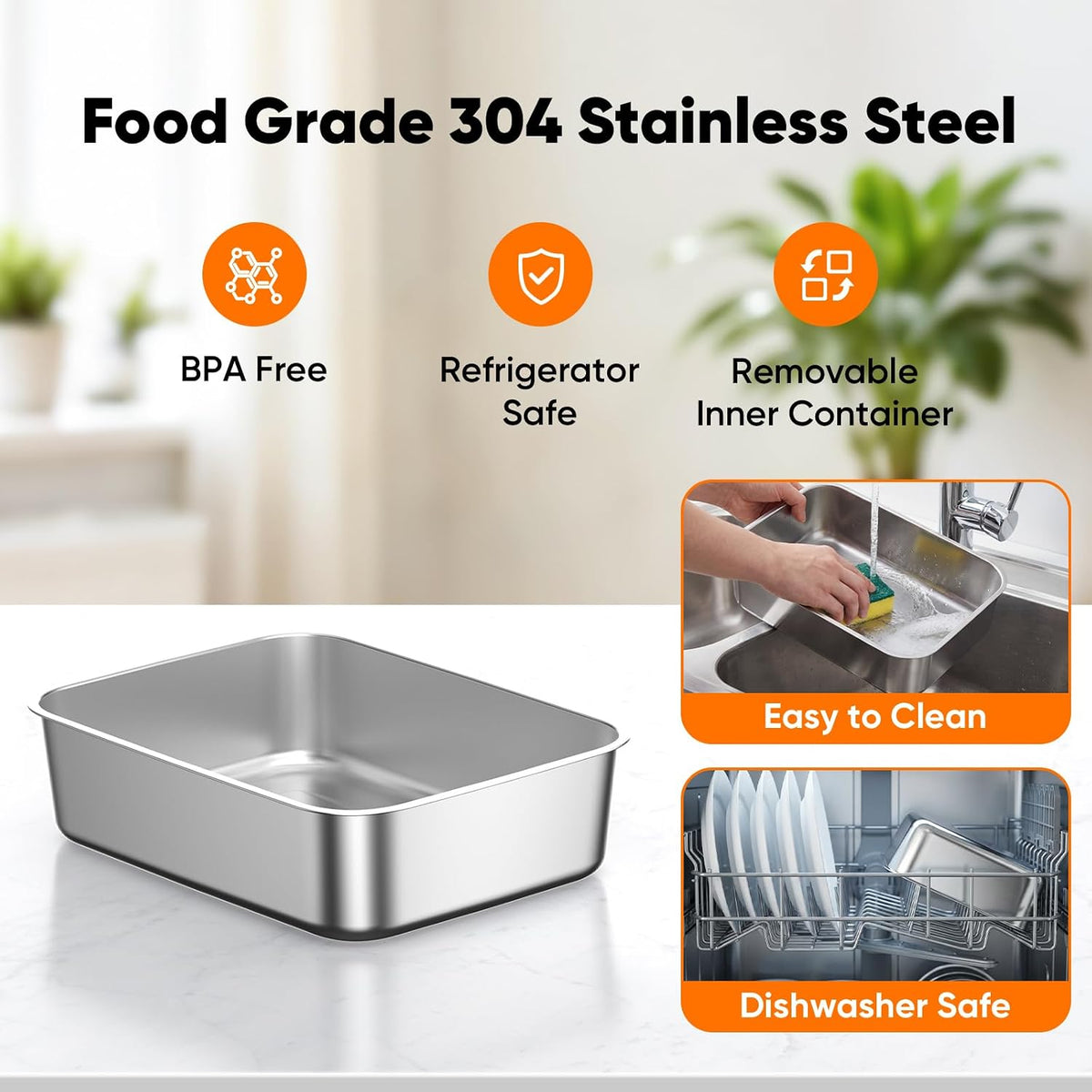 Cordless Electric Lunch Box, Self-Heating Food Warmer 1.5L, BPA Free