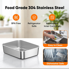 Cordless Electric Lunch Box, Self-Heating Food Warmer 1.5L, BPA Free